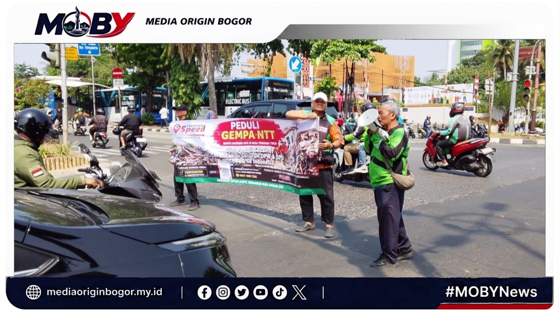 Ojol Ikut Bergerak Kirim Bantuan untuk Korban Bencana NTT